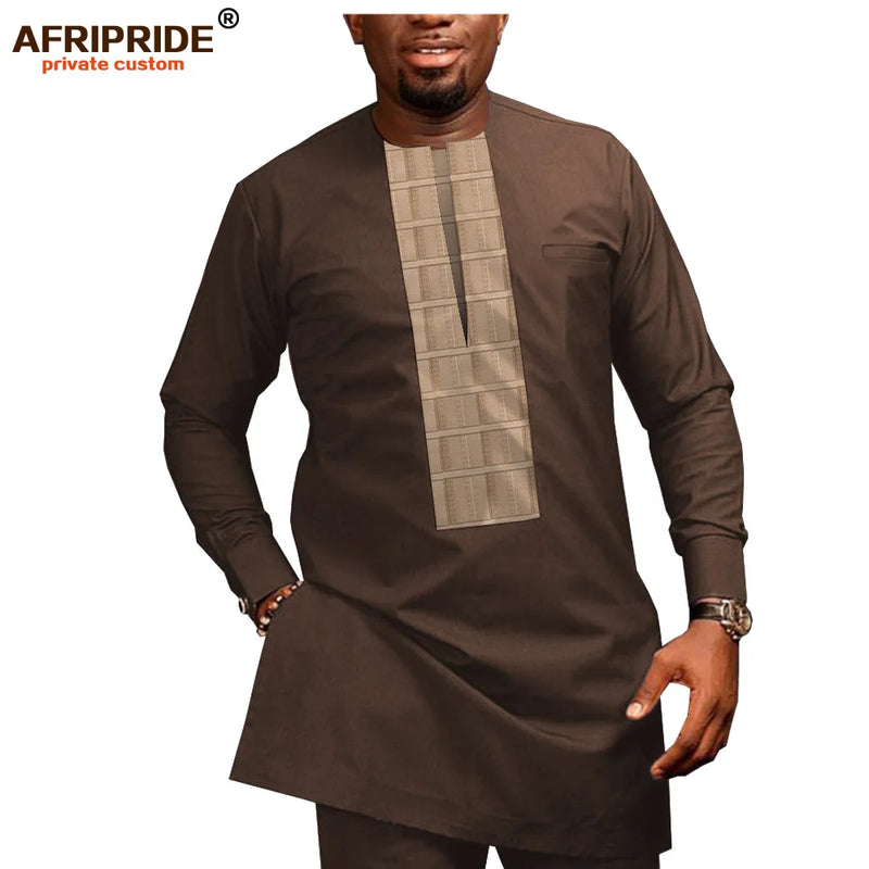 African Men Clothing Casual Tracksuit Dashiki Shirt | SAMAG