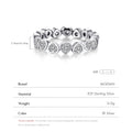 Modian Fashion Classic Cubic Zirconia Jewelry Real 925 sterling silver Love Hearts Ring Eternity Simulated Ring Bands Jewelry