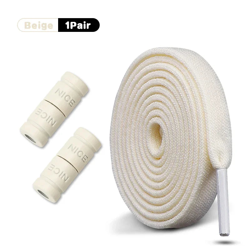 New 1 Pair Elastic Laces Without Ties Capsule Buckle Shoelace Sneakers Flat Shoe No Tie Shoelaces Kids Adult Shoes Accessories
