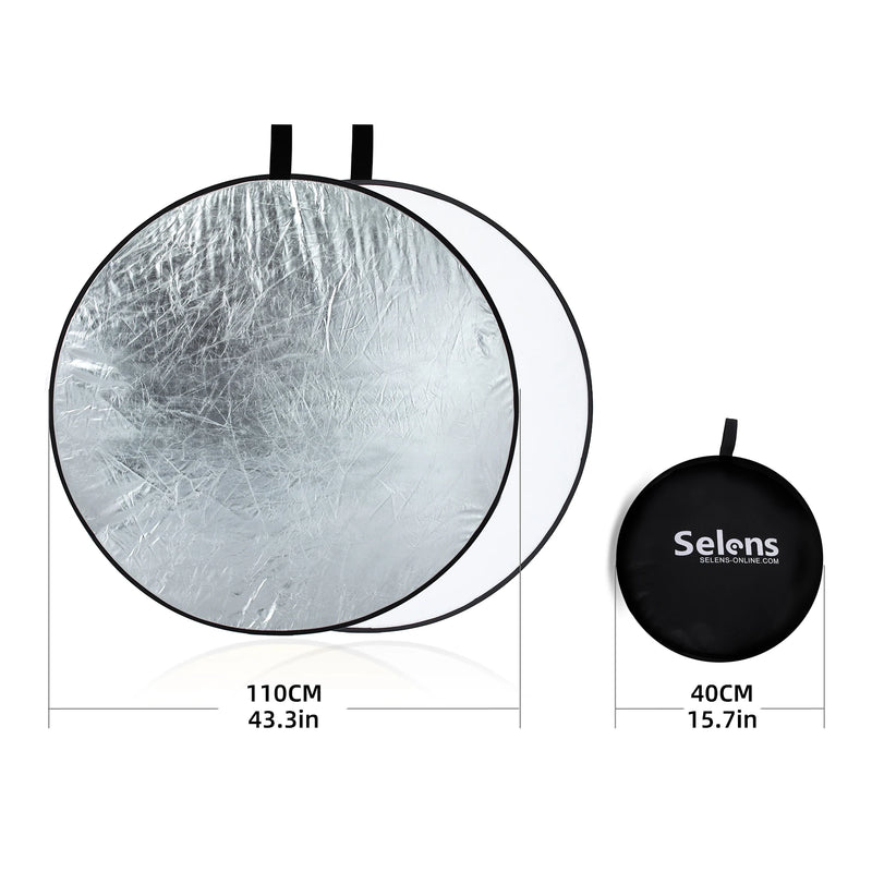 Selens 5 in 1 Collapsible Reflector Board Oval Portable Light Diffuser With Bag for Photo Studio Live Photography Kits 반사판