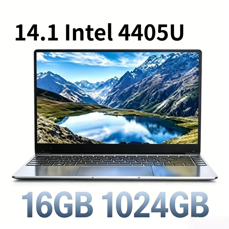 Intel Pentium 4405U 14.1 Inch Laptop 2C4T 2.1GHz 16GB DDR4 2TB SSD 1920x1080 Gaming Office Study Pro Unit