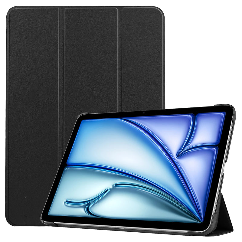 Tablets case  For Ipad air11 2024 11 inch Book Flip Cover with Stand Auto Wake Sleep  Three fold Caster hard shell