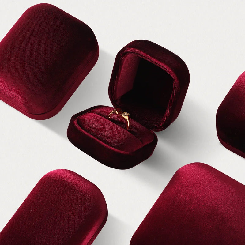 Yinbeini Wedding Ring Box Velvet Jewelry Box Collection Bracelet Necklace Pendant Storage Case Jewelry Display Organizer H030