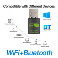 600Mbps USB WiFi Bluetooth Adapter Dual Band 2.4/ 5.8Ghz Wireless Receiver Network Card Dongle for PC - Visuel 6 | SAMAG