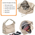 Zency 100% Genuine Leather Women Hobo Bag White Lady Tassel Shoulder Bags Classic Red Handbag Crossbody Purse 2024 Trendy