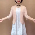 Spring Summer New Ice Silk Knit Cardigan Women - View 2 | SAMAG
