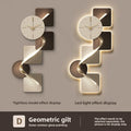 Modern Wall Clock Carbon Crystal Panel Frameless Design with Remote Control Lighted Decorative for Living Room Bedroom Office
