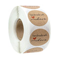50-500pcs Kraft Paper Homemade With Love Stickers Scrapbooking For Envelope And Package Seal Labels Sticker Stationery Handmade
