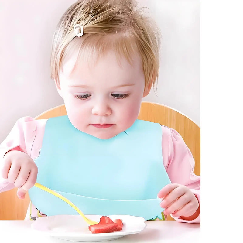 Baby Bib Adjustable Waterproof Bibs Babies Soft Edible Silicone Newborn Saliva Dripping Towel Drooling Children Scarf BPA Free
