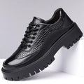 Retro Brown Men's Banquet Leather Shoes Thick Soled Wear-resistant Work Shoes2025 Classic Brand Men's Business Dress Shoes