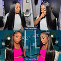 30 40 Inch Bone Straight Transparent 13x6 Lace Frontal Human Hair Wigs 250 Density Brazilian Remy 13x4 Lace Front Wig For Women