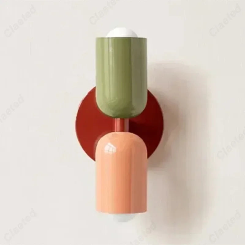 LED Creative Cream Wind Double Headed E27 Hotel Restaurant Wall Light Indoor Home Bedroom Bedlight Living Room Corridor Lighting