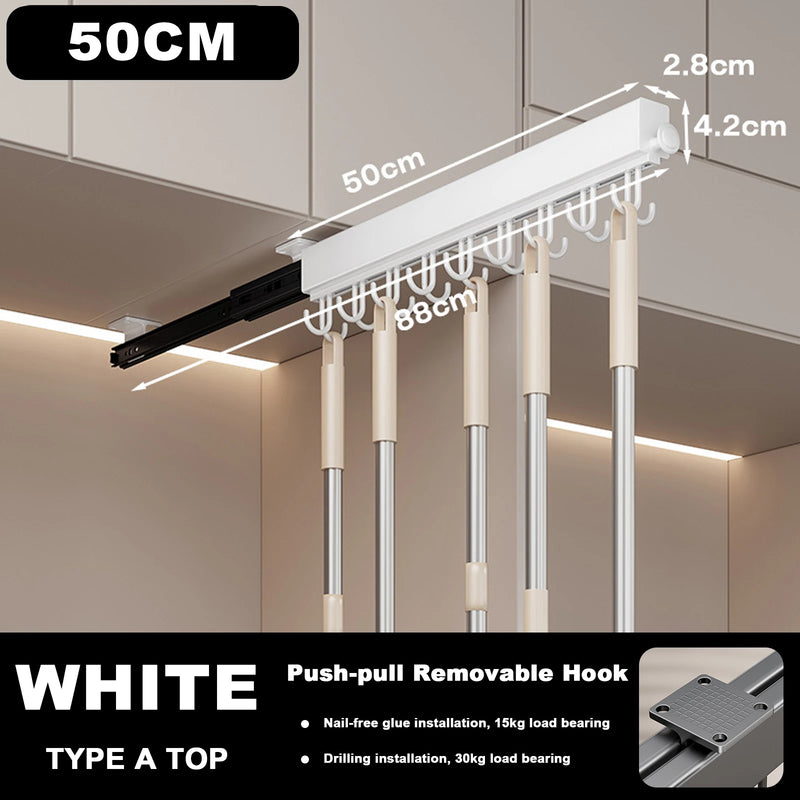 Multi - Purpose Sliding Hook Rail Top Mount Side Self Adhesive Drilling Dual Use Aluminum Stainless Steel - View 14 | SAMAG
