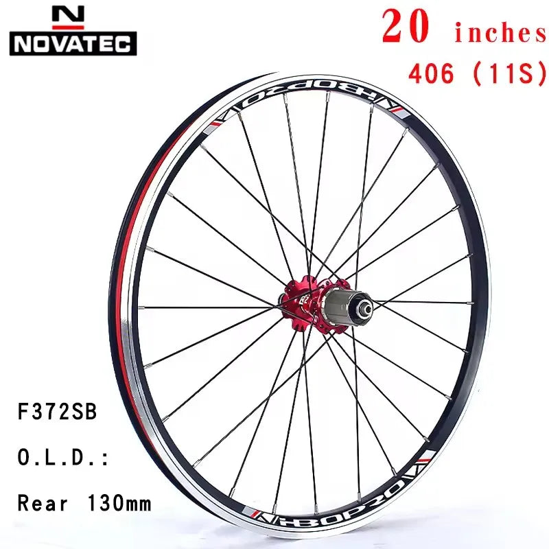 Bicycle Wheelset 20inch Novatec A271/F372SB V brake 451 406 4bearing 7-11speed 20 24H Aluminum alloy Folding wheels With QR