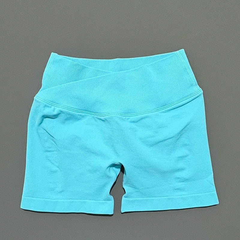 HISTELLO Vision Shorts Women Seamless Cross Waist Yoga - View 8 | SAMAG