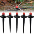Garden Drip Irrigation 1/ 4'' Spiked Sprinkler Automatic Watering System Kit for Bonsai Pot Plant Flower Vegetable Greenhouse