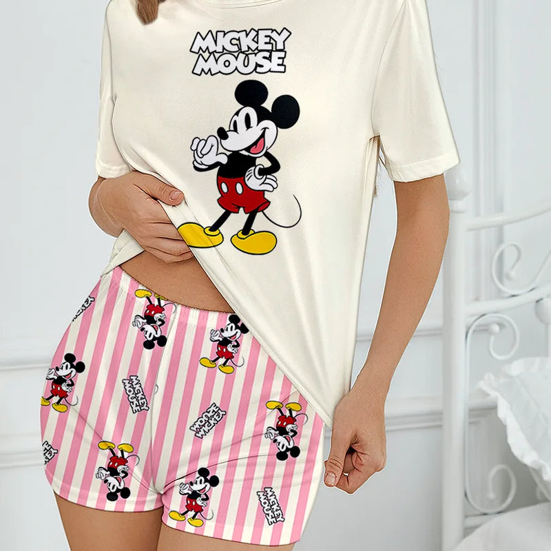 Women's Disney Mickey cartoon printed short sleeved | SAMAG