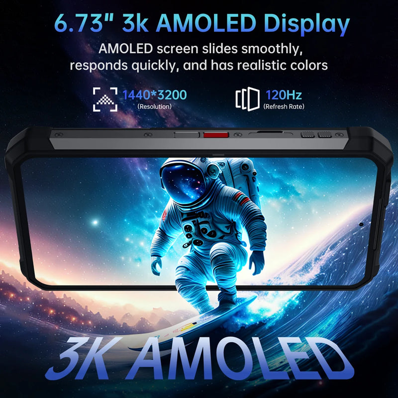 Unihertz by 8849 Tank 4 pro 5G Phone Built-in 720P Projector Dimensity 8300 16GB/18GB 3k AMOLED 11600mAh IP68/IP69