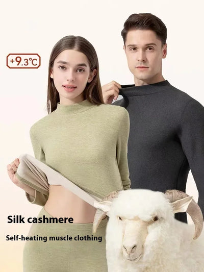 Autumn Winter Men's Cashmere Thermal Underwear Women's | SAMAG