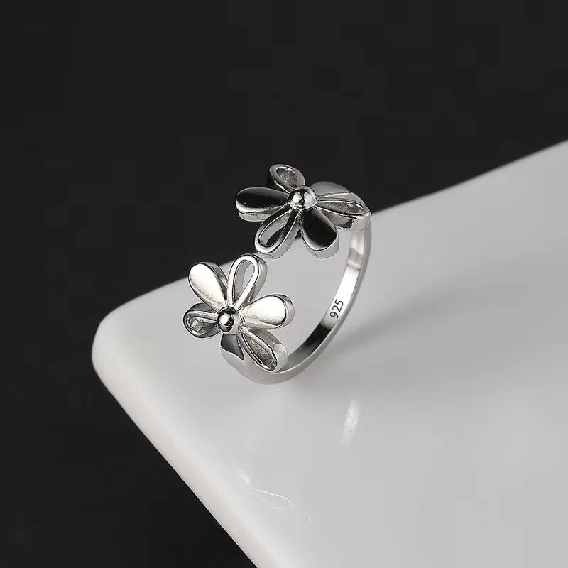 VENTFILLE 925 Sterling Silver Bow Tie Open Finger Ring For Women Gift Cute Design Fashion Jewelry Gift Wholesale