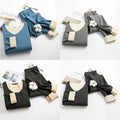 Autumn Winter Thermal Underwear Long Johns Men's  Keep Warm Tops + Pants Set Teenagers Pajama Thermo Undershirts Warmer Clothes
