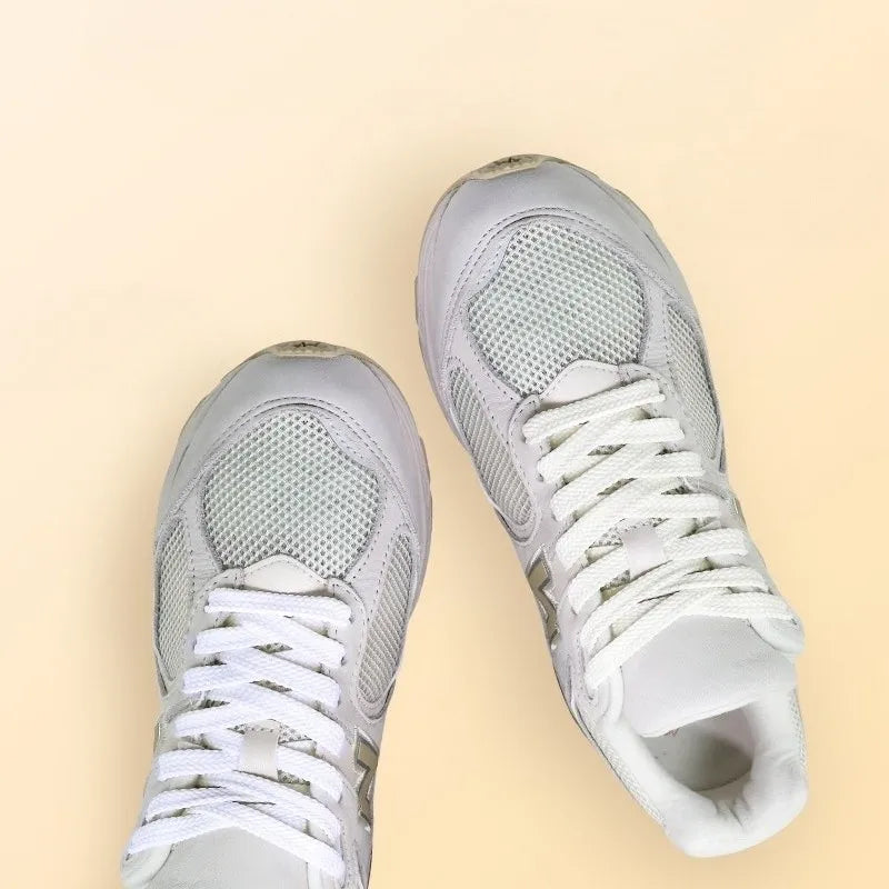 Flat Shoelaces Solid Neutral Color Replacement Shoe Strings Suitable for Sneakers Dad Shoes