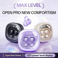 Open-Ear Bluetooth V6.0 Headphones, 35H Battery LED Display Audífonos, ENC Noise Reduction Earphones for Sports & Work