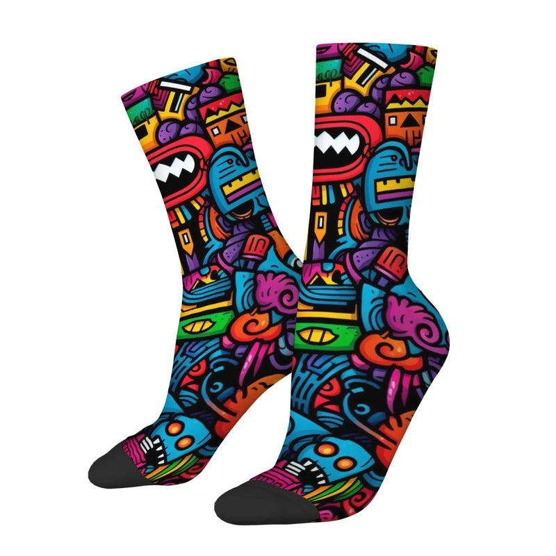 Cartoon-themed Harajuku Printed Men's Socks Breathable | SAMAG