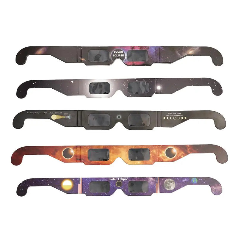 5/20pcs Paper Solar Eclipse Glasses Anti-uv Viewing Glasses Safe Shades Observation Solar Glasses Protect Eyes Random Color
