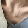 VENTFILLE 925 Sterling Silver Bead Geometry Necklace for Women Girl Korean Design Versatile Choker - Visuel 15 | SAMAG