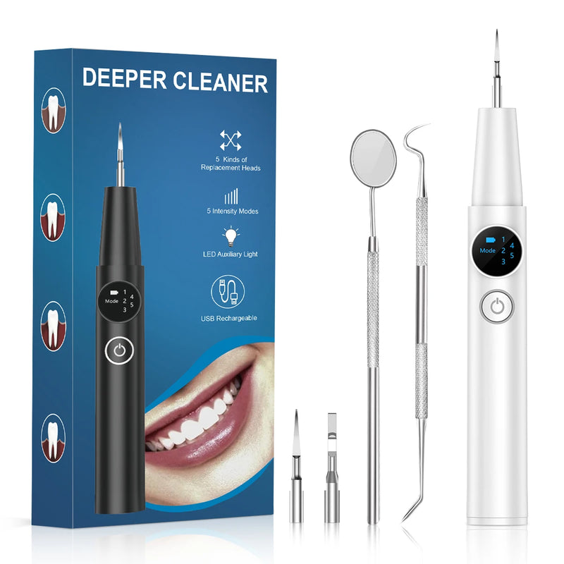 Ultrasonic Scaler Plaque Remover for Teeth Dental Calculus Remover with 5 Modes Teeth Cleaning Kit Sonic Tartar Remover
