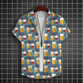 Hawaiian Shirt For Men 3d Beer Printed Short Sleeve Party | SAMAG