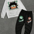 The new men's round - neck sweatshirt set for Spring and Autumn features a casual and comfortable 3D pattern - View 4 | SAMAG