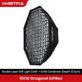 AMBITFUL 60x90cm 22x90cm 30x120cm 35x160cm 95cm Rectangular Octagonal Honeycomb Grid Softbox for Bowens Studio Flash Softbox