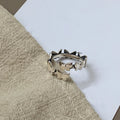 VENTFILLE 925 Sterling Silver Ring for Women Girl Gift Retro Open Trend Unique Design Geometric Asymmetric Jewelry Dropship