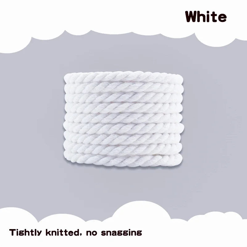 1Pair Round Shoelaces 6mm Thicker Cotton Shoelace AF1/AJ1 Twisted Rope Laces Sneakers Boots Shoe Laces for Shoes 120/140/160CM
