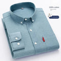 100% Pure Cotton Men's Solid Color Long Sleeve Shirt | SAMAG