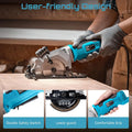 SEESII Mini Circular Saw 4.8A 4000RPM Corded Compact 4 - 1/2" with Laser 45° Bevel Cut and Dust extraction - View 8 | SAMAG
