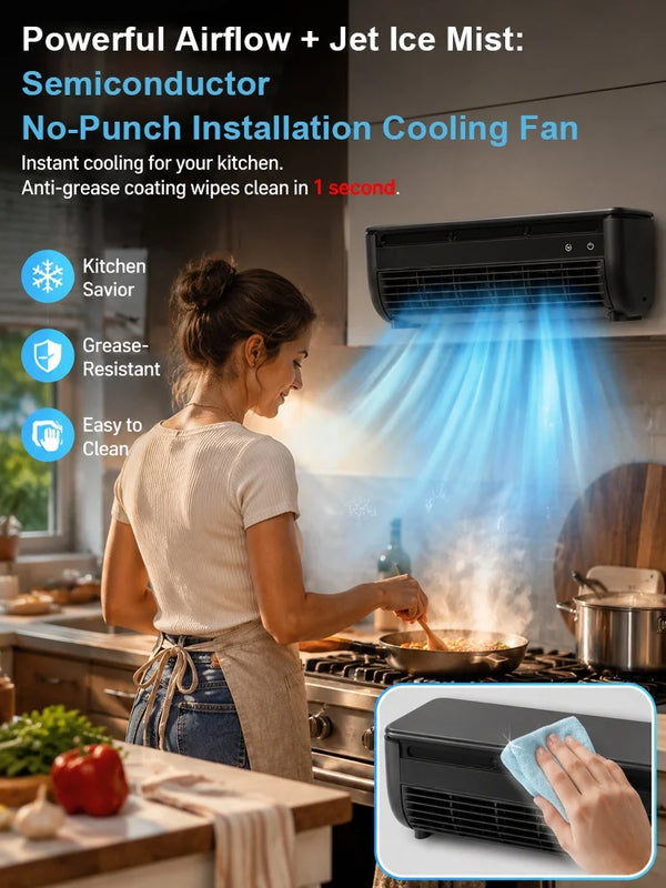 2 in 1 Air Conditioner Fan Air Cooler Tabletop wall-mounted Dual-use Powerful Cooling Portable Cooling Mini Fan for Home Office