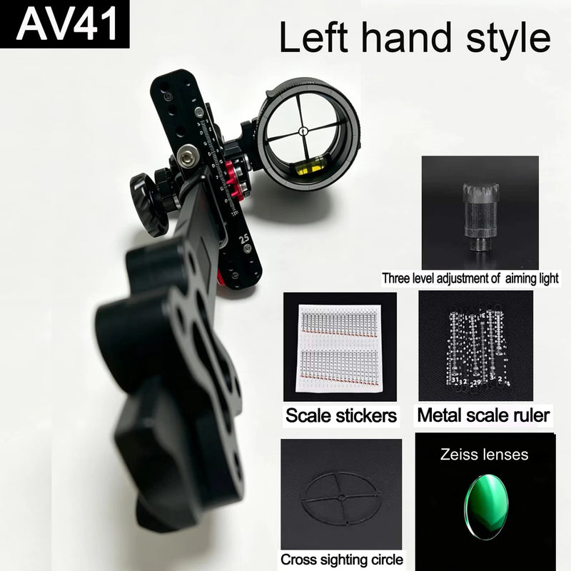 Single Pin Compound Bow Sight, Aluminum Alloy Long | SAMAG