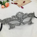 Women's Sexy Half Face Animal Lace Party Mask for Halloween Masquerade Cosplay Party Supplies Ladies Anime Eye Masks Silver