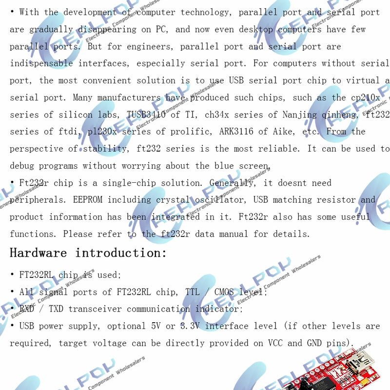 FT232RL FT232 FTDI USB 3.3V 5.5V to TTL Serial Adapter Module for Arduino FT232 Pro Mini Port USB TO TTL 232 Mini / Type-C USB
