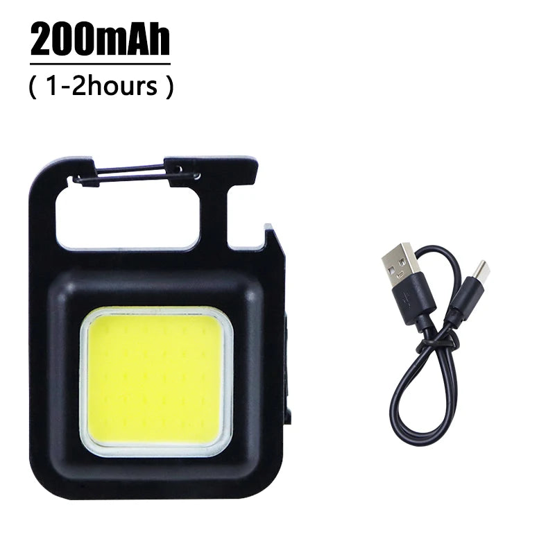 1/2/3/5pcs Mini LED Flashlight COB Keychain Light Rechargeable Waterproof Camping Lamps Searchlight for Outdoor Fishing Hiking