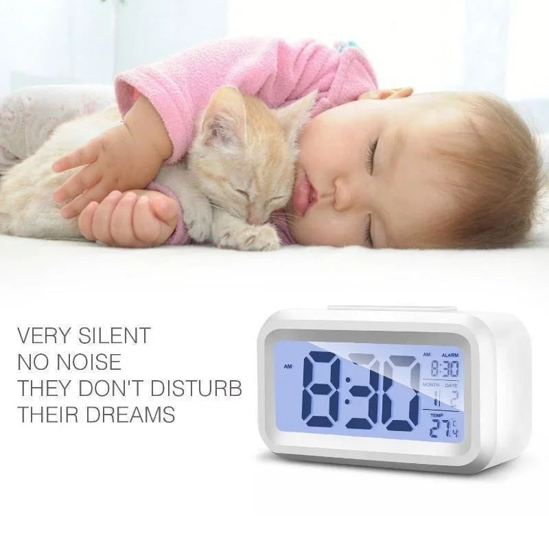 Digital LCD Alarm Clock with Calendar Thermometer Alarm Clock Alarm Clock Digital Desk Clock