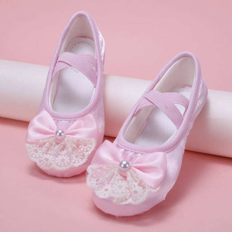 Ballet Shoes for Dancing Child Girl Adult Dance Shoes for Girls Ballet Accessories Modern Dance Girl Ballet Shoes Bow Colorful