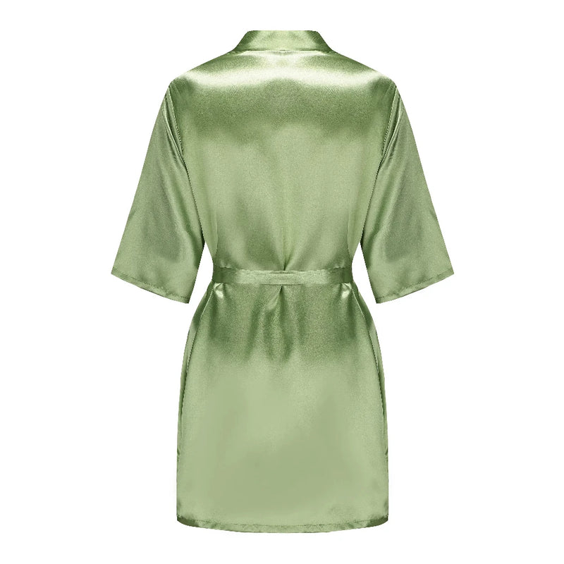 Satin Silk Robes Plus Size Wedding Bathrobe Bride | SAMAG