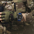 SANDA 2198 Timing Men's Electronic Watch Outdoor Climbing Sports Waterproof LED Large Dial Alarm Clock - Visuel 3 | SAMAG