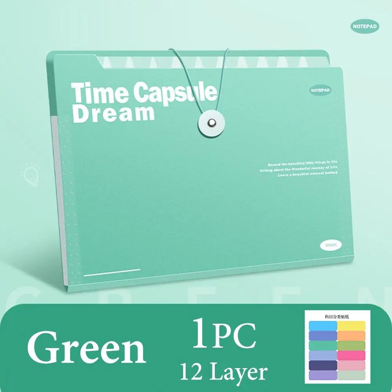 A4 5/8/12 Pockets File Folder Test Paper Storage Folder Portable Waterproof File Organizer Large Capacity Classified Portfolio