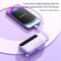 VIVO 500000mAh 120W Power Bank High Capacity 4 In1 Cables Intelligent Digital Display Light Portable Powerbank For iPhone Huawei