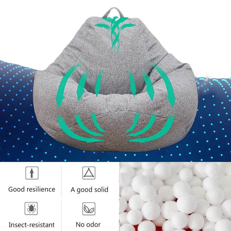 1/2Pcs Lazy Sofa Cover Soft Comfortable Sofa Chair Decorative Breathable Chair Sofa Cover with 3 Side Pocket for Furniture Decor